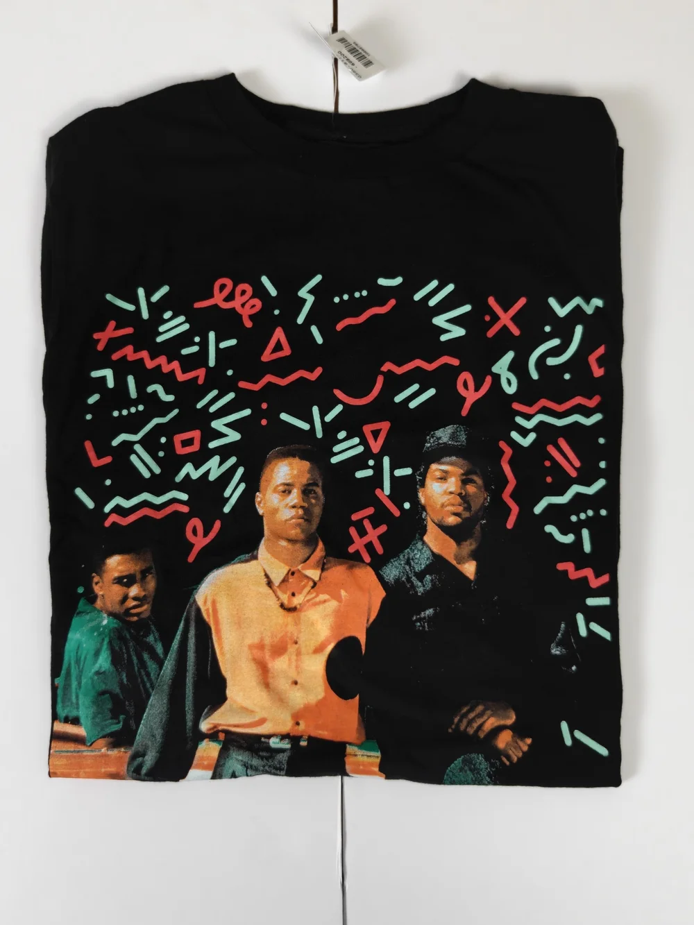 Boyz N The Hood Graphic Kids T-Shirt - Black with Multicolor Print Size small